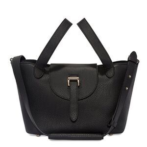 Meli Melo Thela Mini Black Crossbody Bag Purse Handbag Pebbled Leather